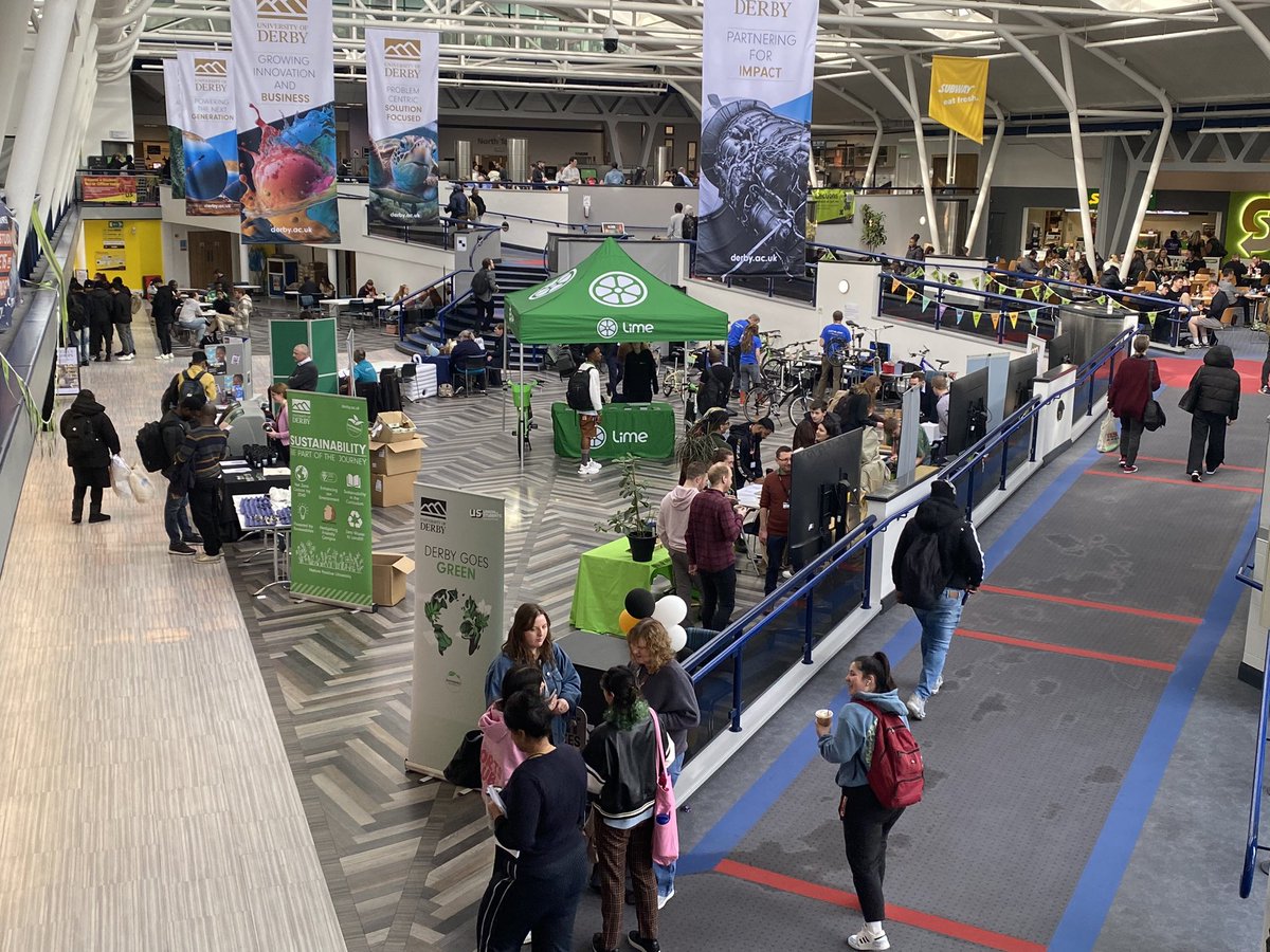 @DerbyUni Go Green Week - showcasing our work in biodiversity, food and waste management, active transport and much more…great engagement from staff and students alike.