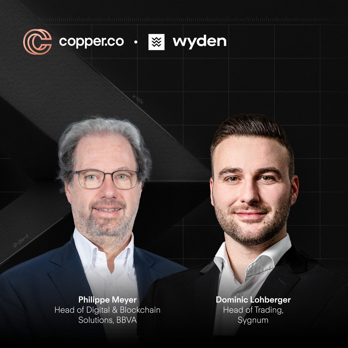 Copper has teamed up with @wyden_io to host a panel discussion followed by an evening reception on Wednesday, 27th March at the Park Hyatt in Zurich.

Joining us from 18:00 CET for the panel titled 'The Driving Forces of Institutional Digital Asset Adoption' will be Sina Meier…