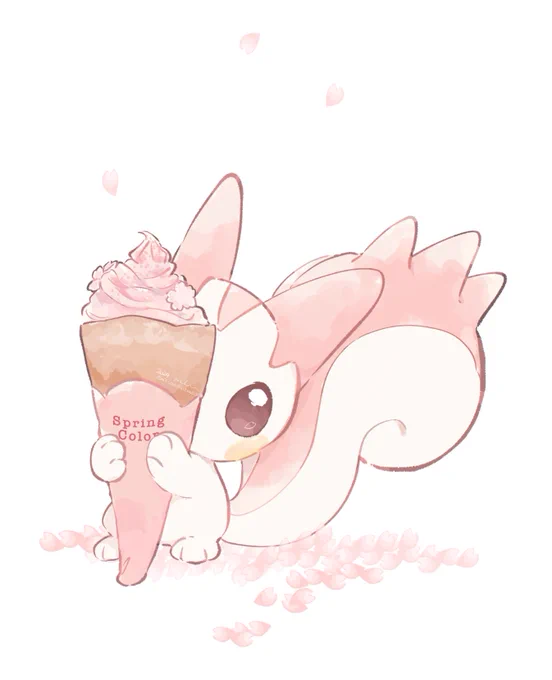 桜クレープとパチリス #春色ポケモン 