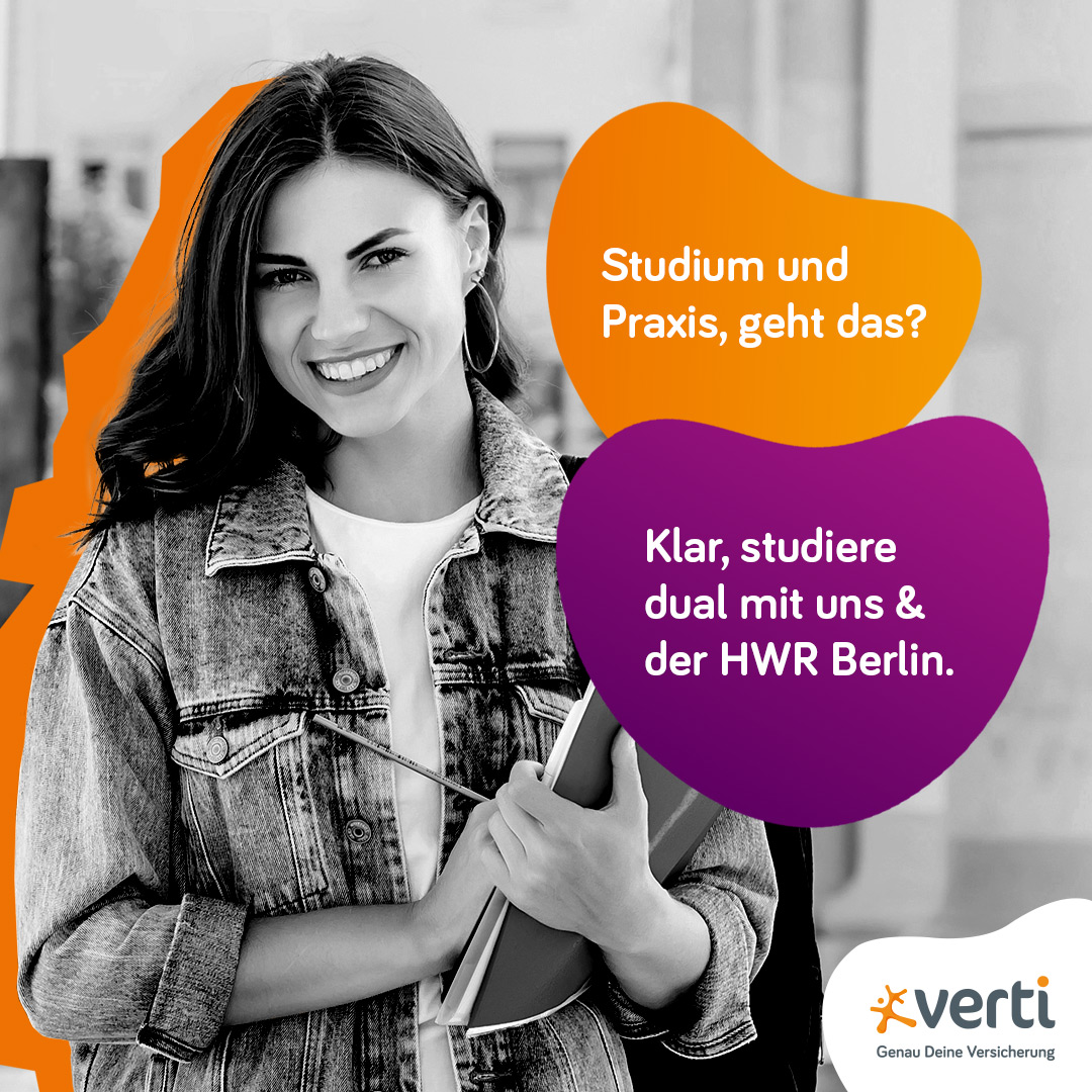 Du kennst junge Erwachsene, die praxisnah studieren wollen? Super!🙌
Sie können uns und unsere dualen Studiengänge am 21.03. auf dem Campus der @HWR_Berlin kennenlernen.🎓🤝

➡️ Weitere Infos: lnkd.in/eZdNKV8V

#genaudeinezukunft #dualesstudium #HWRBerlin #studium