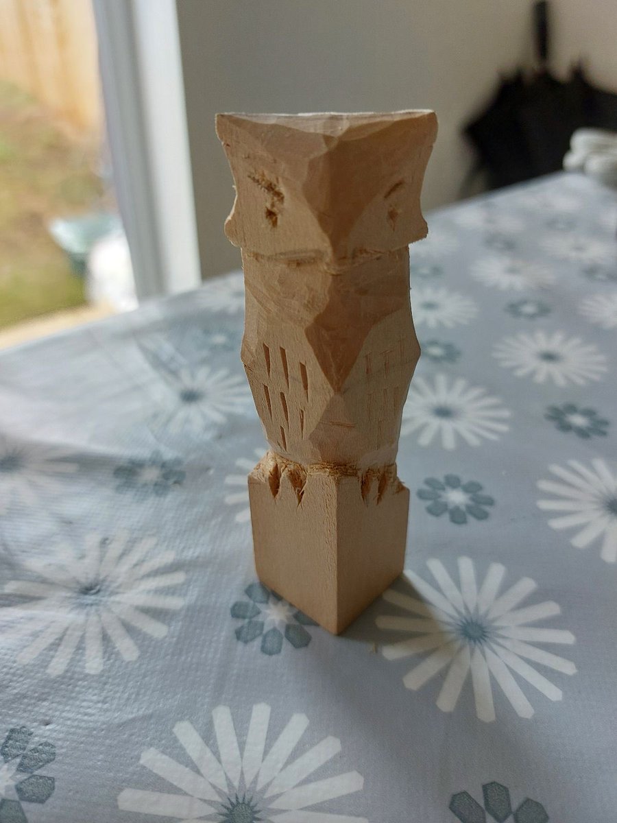 Last week we shared a woodwork project in progress for you to guess what it could be. Well, now the finished piece is ready, so we can reveal it is… an owl! What a hoot - fantastic work! 🦉