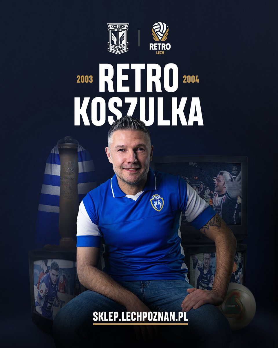 LechPoznan's tweet photo. #102Lecha to dobry dzień na prezentację nowych 𝐫𝐞𝐭𝐫𝐨 𝐤𝐨𝐬𝐳𝐮𝐥𝐞𝐤, związanych ze zwycięstwem 🔵⚪️ w Pucharze Polski w 2004 roku 🏆 Koszulkę możesz zamówić https://t.co/oSEgPssFhV. numerem, w którym cyfry mają ten sam krój, co 20 lat temu.

🛍️➡️ https://t.co/PHSBQ7vFiJ https://t.co/M5ujYX9Qyh