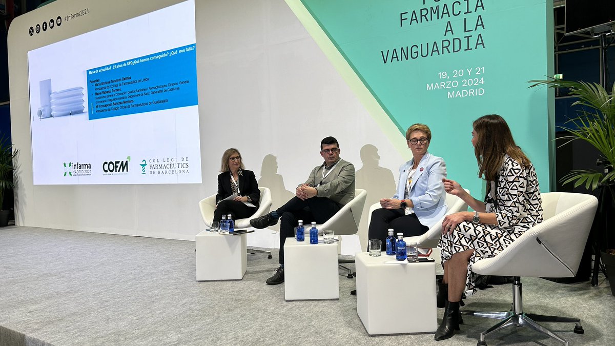 #Mesadeactualidad: Un análisis de lo que se ha conseguido y qué falta tras 22 años de #SPD, un servicio que “cada vez la población requiere más por el seguimiento farmacoterapéutico y necesidad de mejorar la adherencia”, dice  <a href="/nbosch001/">Núria Bosch i Sagrera</a>, vicepresidenta del <a href="/farmaceuticsbcn/">COFB Col·legi de Farmacèutics de Barcelona</a>