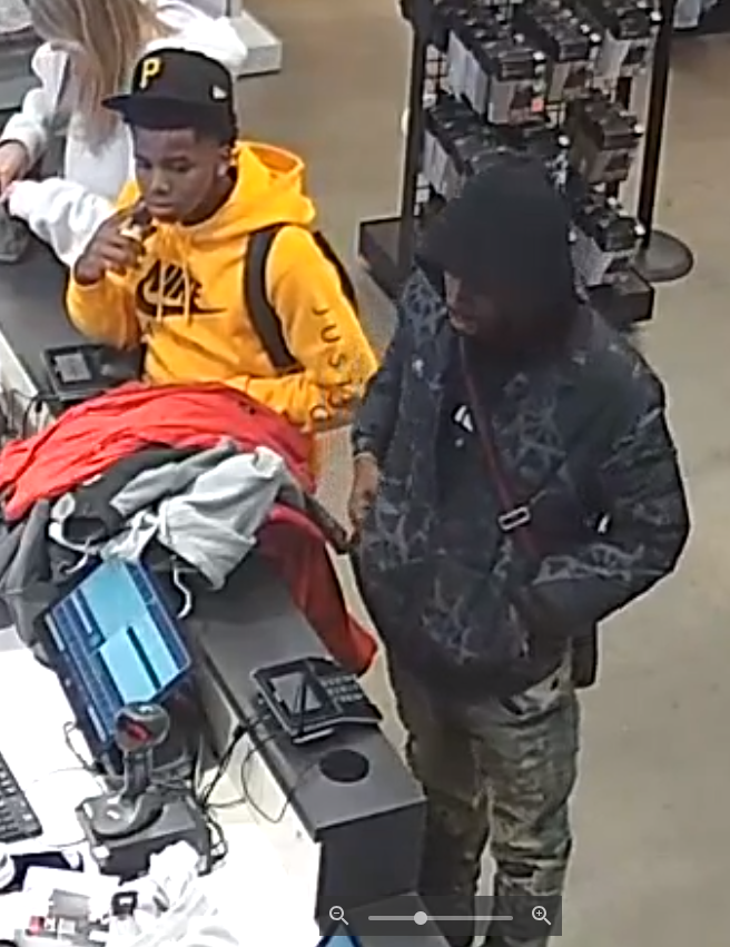 OKCPD's tweet photo. These four used stolen credit cards shortly after an auto burglary at Penn Square Mall. If you know who they are, call Crime Stoppers at 405.235.7300 or go to https://t.co/YVxGWebkLk. You can remain anonymous and may earn a cash reward. 24-15063 https://t.co/W0aPHgJIYJ