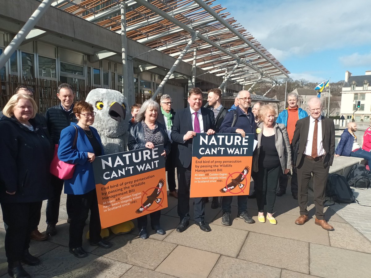 Attending @scotparl with @HenryMacharrier @ScotRaptorStudy @RSPBScotland and other colleagues as #WildlifeBill reaches Stage 3! #SRSG