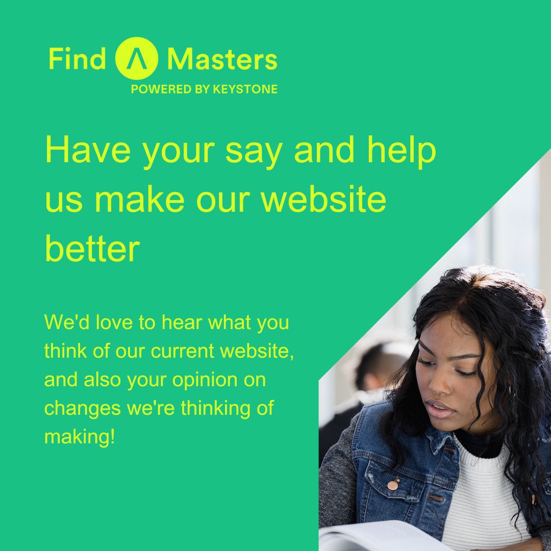 📢 HAVE YOUR SAY and help us make our website better! We are always looking for ways to improve the content and features of FindAMasters.com and would love to hear your opinion! Let us know your thoughts ➡️forms.gle/6AQC7ucmLfowSr…}