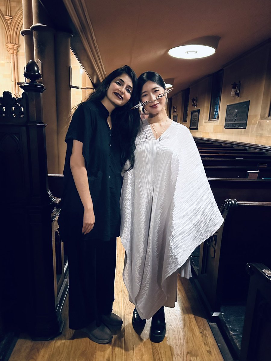 Voice sisters #Sheherazaad and @Hatis_Noit after their show in Brooklyn last night. They will be reunited at @TheLabSF on March 28. Next stops: hatisnoit.com/shows