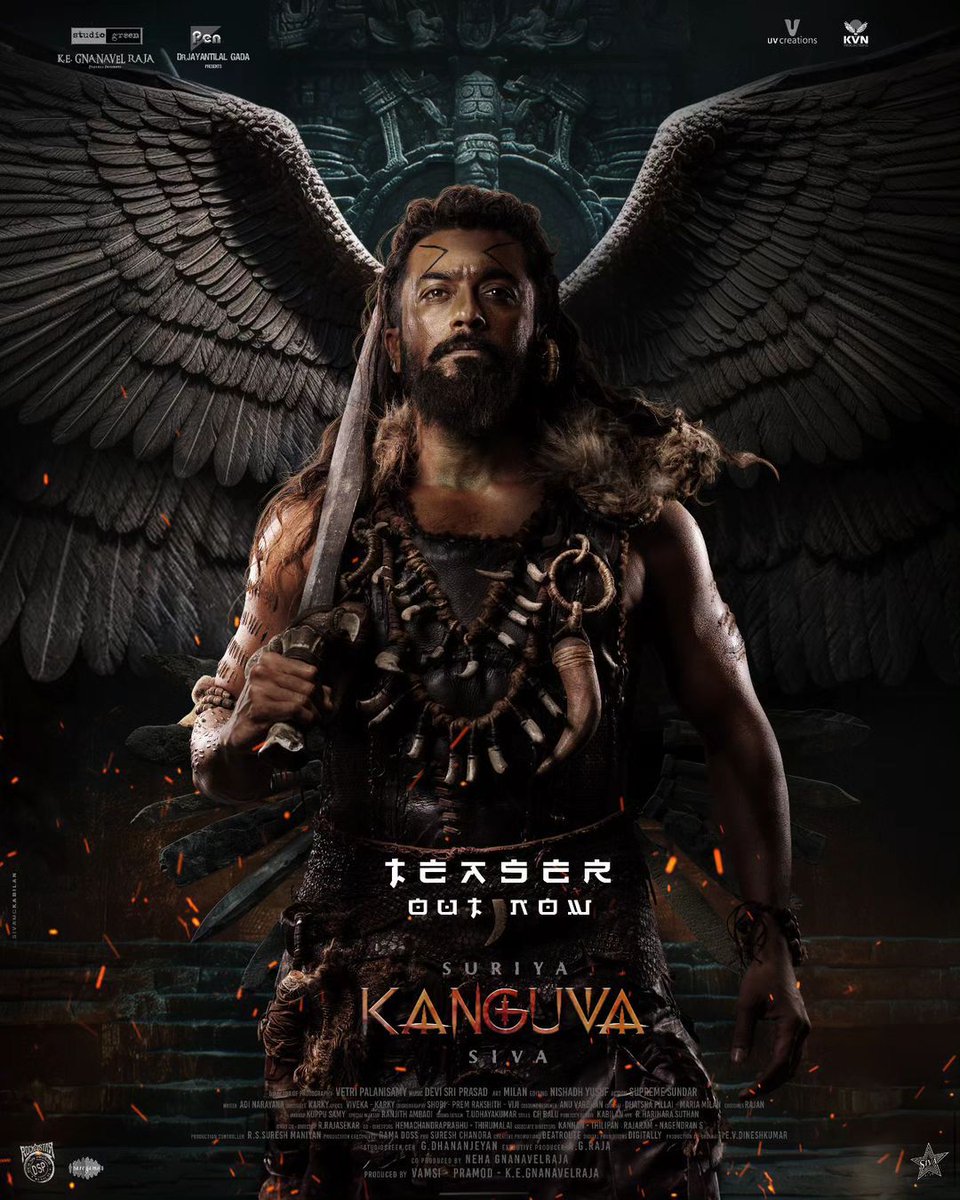 Kanguva Sizzle Teaser......Watch out 🙏🏻 <a href="/KanguvaTheMovie/">Kanguva</a> <a href="/StudioGreen2/">Studio Green</a> <a href="/directorsiva/">siva+director</a> <a href="/Suriya_offl/">Suriya Sivakumar</a> <a href="/vetrivisuals/">Vetri Palanisamy</a> <a href="/supremesundar/">Supreme Sundar</a>