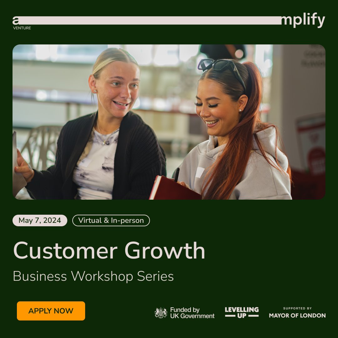 Calling all growth-stage businesses in London! Introducing the Customer Growth Workshop, designed to support growth-stage founders to accelerate customer acquisition.🌟 Only 12 spaces are available, so don't miss out, apply now: bit.ly/4cmqaWX