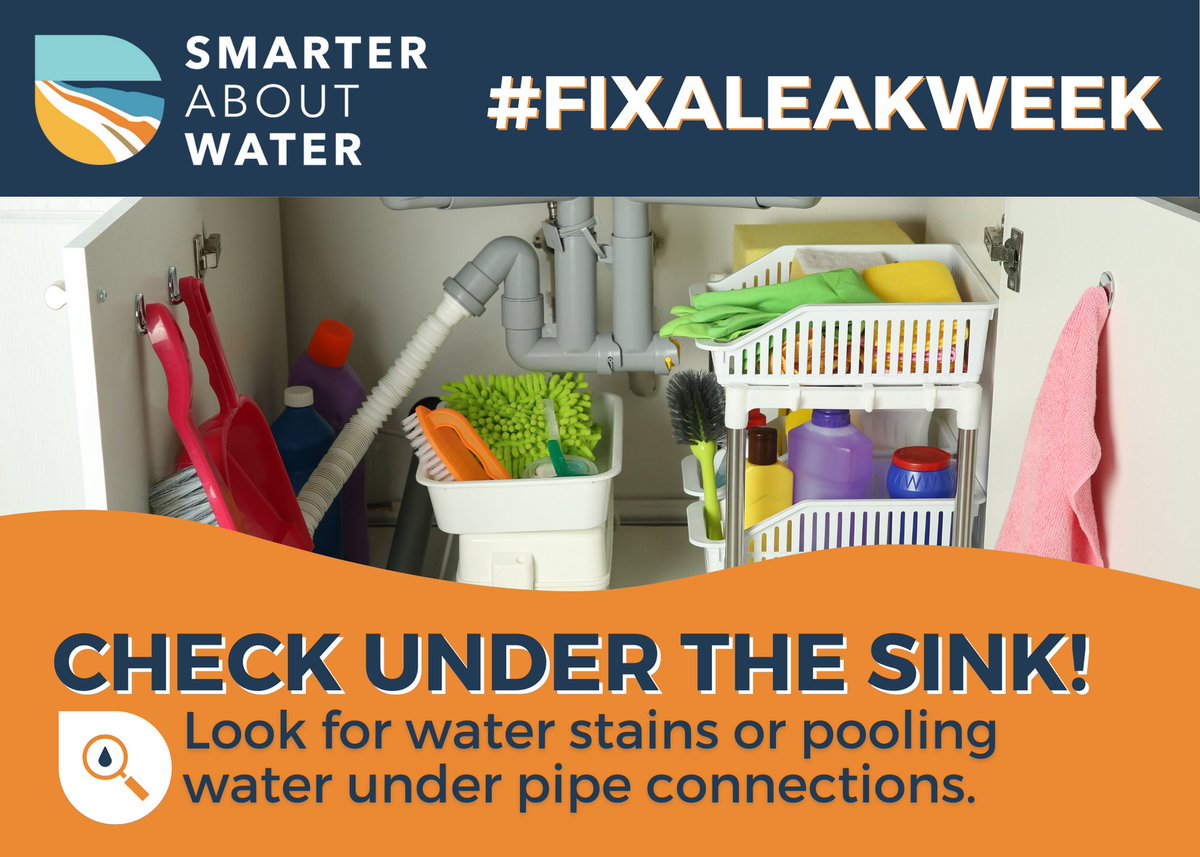 Join Fix-a-Leak Week by finding and fixing leaks around your home! For more information, visit: epa.gov/watersense/fix….