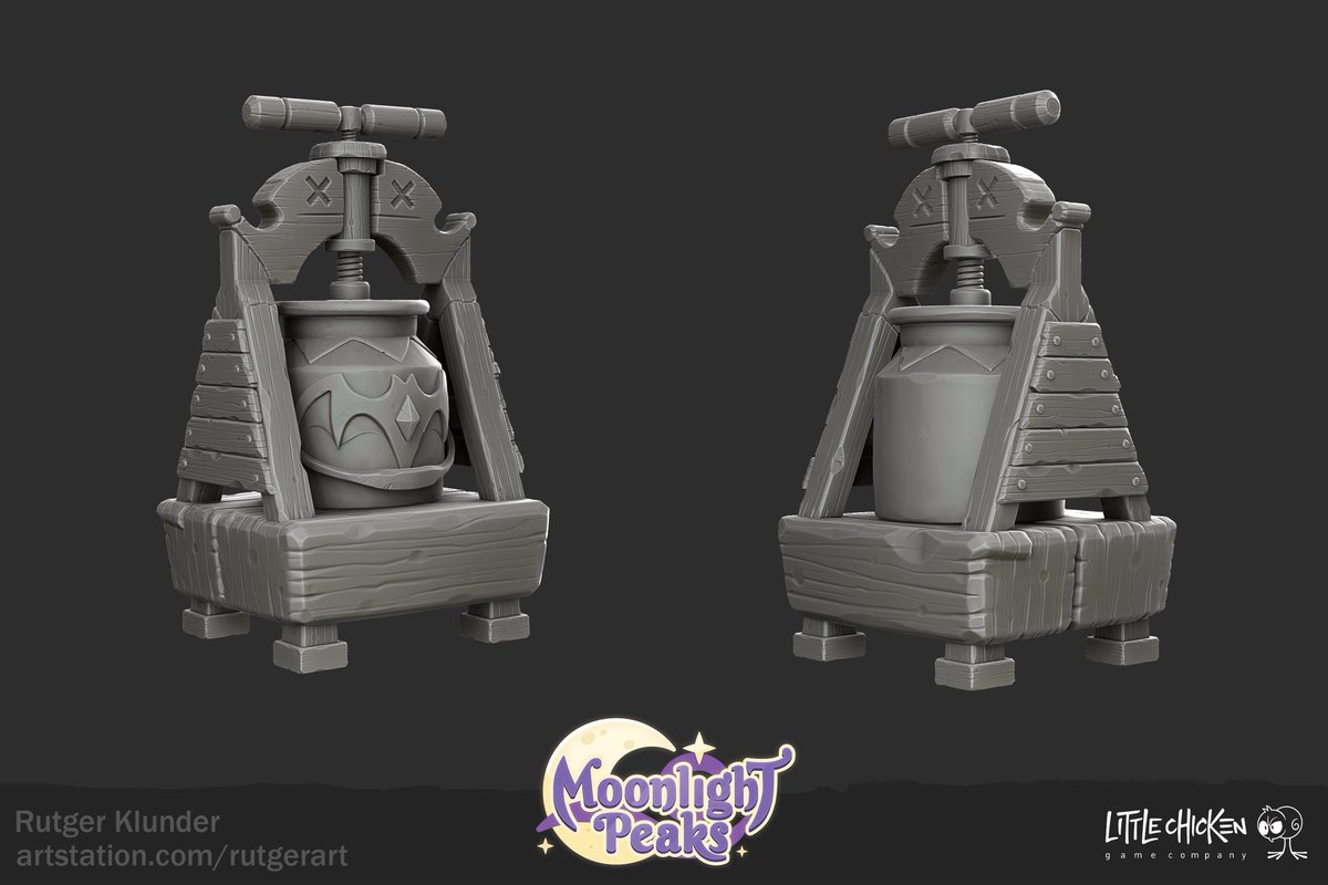 Our 3D Artist @RutgerArt is working on one of our new resource makers! 🧀 #MoonlightPeaks #IndieDev