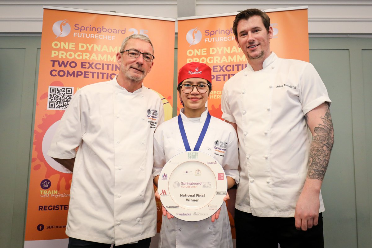 🏆 MEET OUR WINNER ✨ That's a wrap on our 25th anniversary Springboard FutureChef National Final! 👏 Yesterday, 12 young chefs battled it out to be crowned our Champion, but it was ultimately Reese Ventura from London who took home the top spot 🏆 futurechef.uk.net/reese-ventura-…