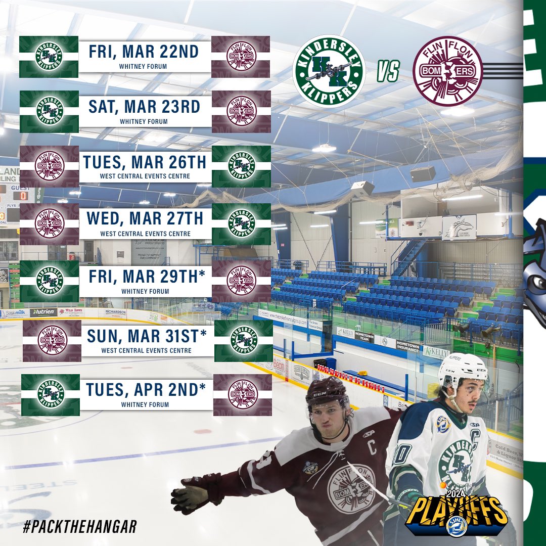 KlippersHockey's tweet photo. The road to the #CanterraSeedsCup begins.

Next week, games 3 and 4 take place in Kindersley! Mark your calendars, Klippers fans. ✈️

$2,000 guaranteed 50/50 at games 3 &amp; 4 thanks to Kindersley Glass and Big Rac Vac! 💰

#SJHL | #KlippsvsEvery1 https://t.co/WkPGQbYwtQ