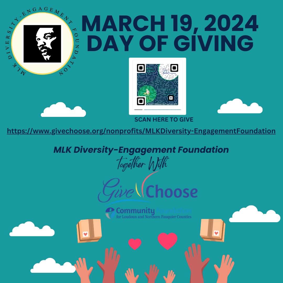 MLKMarch's tweet image. Today's the day! Make a gift to support the MLK-Diversity engagement foundation today as a part of #GiveChoose: givechoose.org/nonprofits/MLK…

Your gift supports our annual march and celebration, scholarship programs, community enrichment programs and more! Learn more at the link.