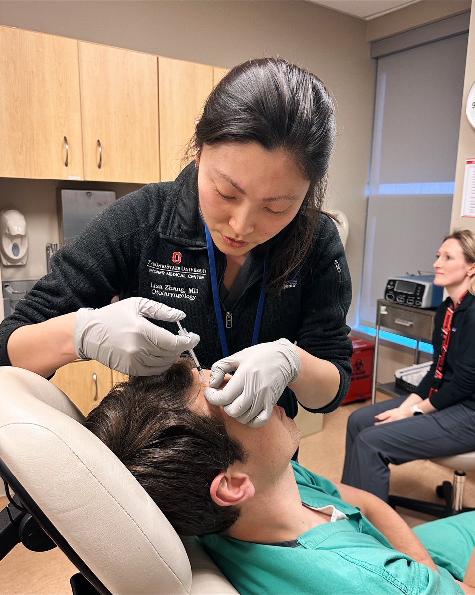 OhioStateENT's tweet image. A handful of our #residents learned about periorbital Botox injections and practiced forehead injection techniques at their quarterly #botox training session. 💉🤓
 
#FacialPlasticSurgery #ohiostateent #residency
