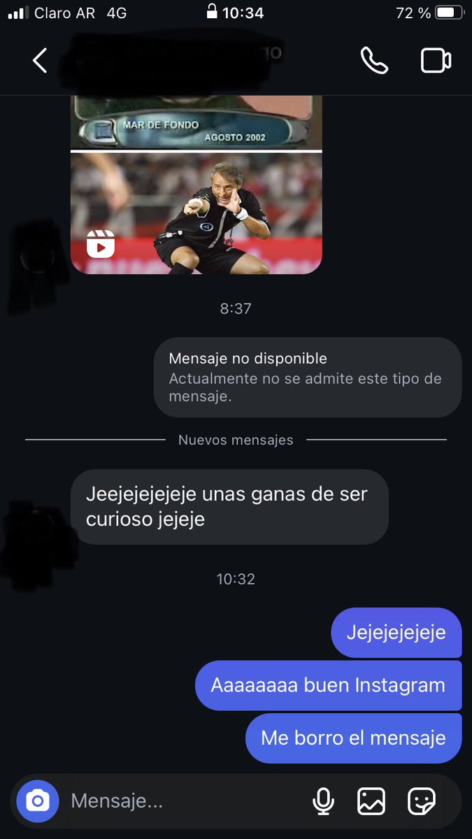 Chaamooo's tweet photo. Instagram ya no te deja decir lo que queres ni siquiera en un chat privado. Zurdos llorones. https://t.co/tgzMNIXi40