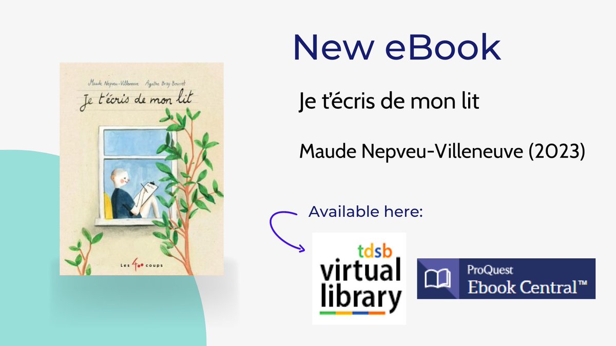 NEW to the Virtual Library; French eBook on ProQuest tdsb.insigniails.com/Library/ItemDe… tdsb.on.ca/library/HOME/F…