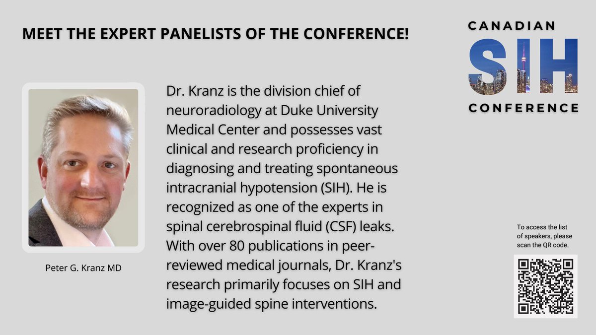 Register for the Canadian SIH Conference, in Toronto May 4! >>You will have the unique opportunity to interact with some of the most knowledgeable experts in the field. >>To learn more about the distinguished speakers and to register, please visit: tinyurl.com/57ywk6wy