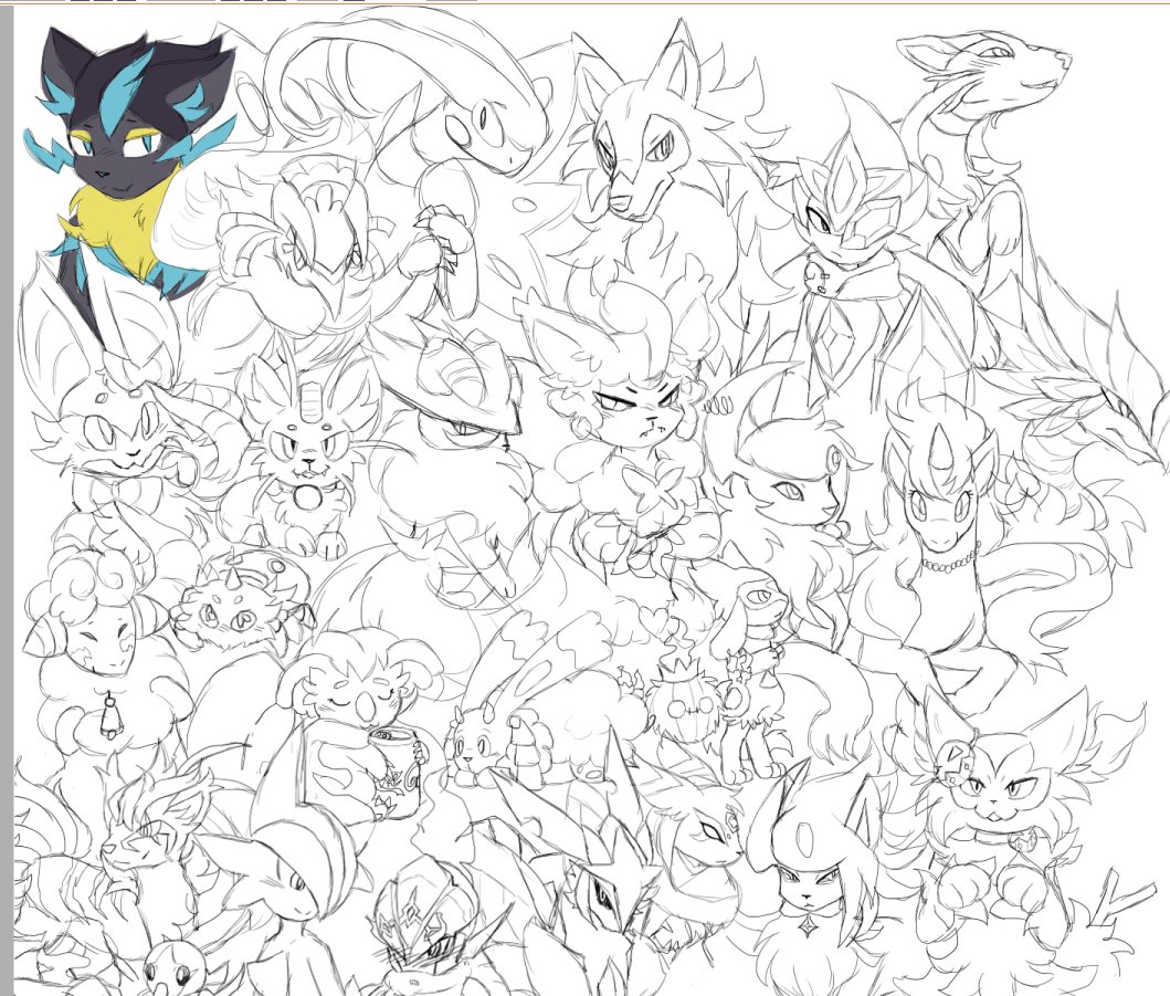 Bufuserk's tweet photo. A work in progress, so many more to draw. I want to colour them all, but it would be very time consuming... https://t.co/b9swgZ2NpJ