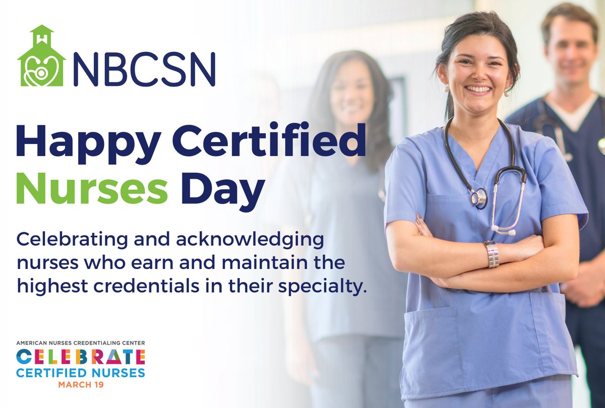 Happy Certified Nurses Day! 
Visit site: 👉nbcsn.org

Certified Nurses Day is an annual tribute to certified nursing professionals, highlighting their professionalism, excellence, recognition, and service. 

#NCSN #SchoolNurse #schoolnurse #schoolnurses