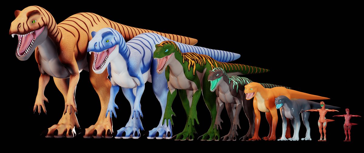 A lineup of all my released models!