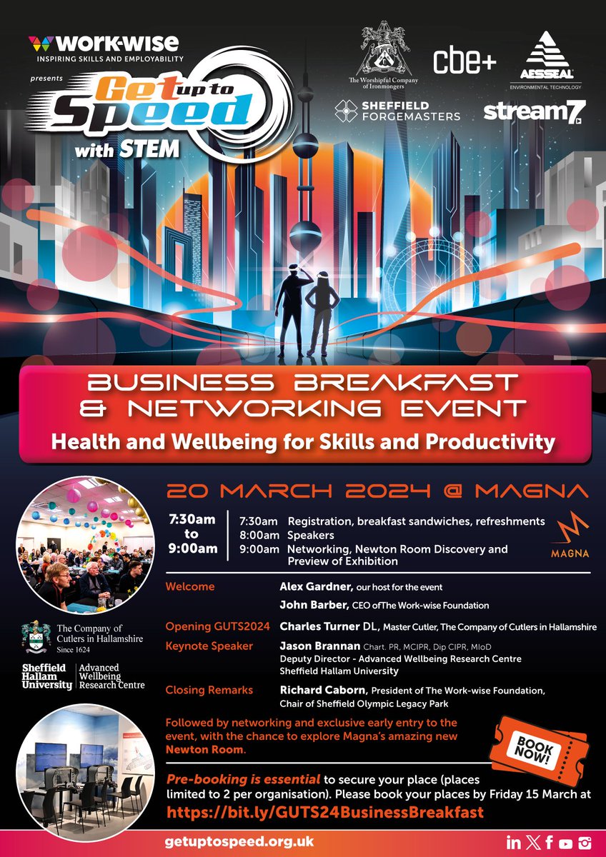 NEComponents's tweet photo. Our marketing consultant, Jackie Cook will be attending the @GUTS_Careers Business Breakfast event tomorrow at @MagnaScience As keen supporters of @beworkwise &amp; #engineering #apprenticeships we look forward to this annual opportunity to promote the careers available in the sector https://t.co/m2tjRBz2K7