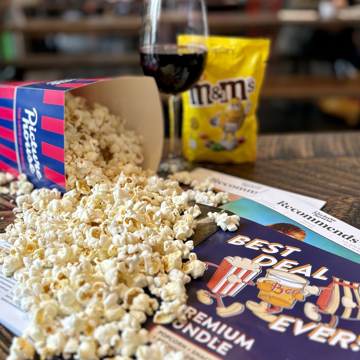 Life is full of choice, and here are yours: 🍿 Sweet, Salter of Mixed? 🍬 M&Ms, Minstrels or Mixed Candy? 🍷Red, White or a pint of Camden Hells? Take advantage of our delicious deal on your next visit 😋 #hackney #lovehackney #hackeylife #hackneyfoodies #cinemasnacks #popcorn