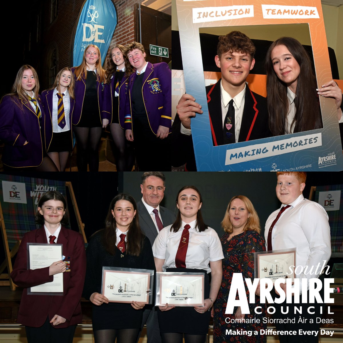 Over 360 young people from South Ayrshire received their Duke of Edinburgh Awards at a prizegiving ceremony at Troon Town Hall. Read more - ow.ly/ucF850QWRrA