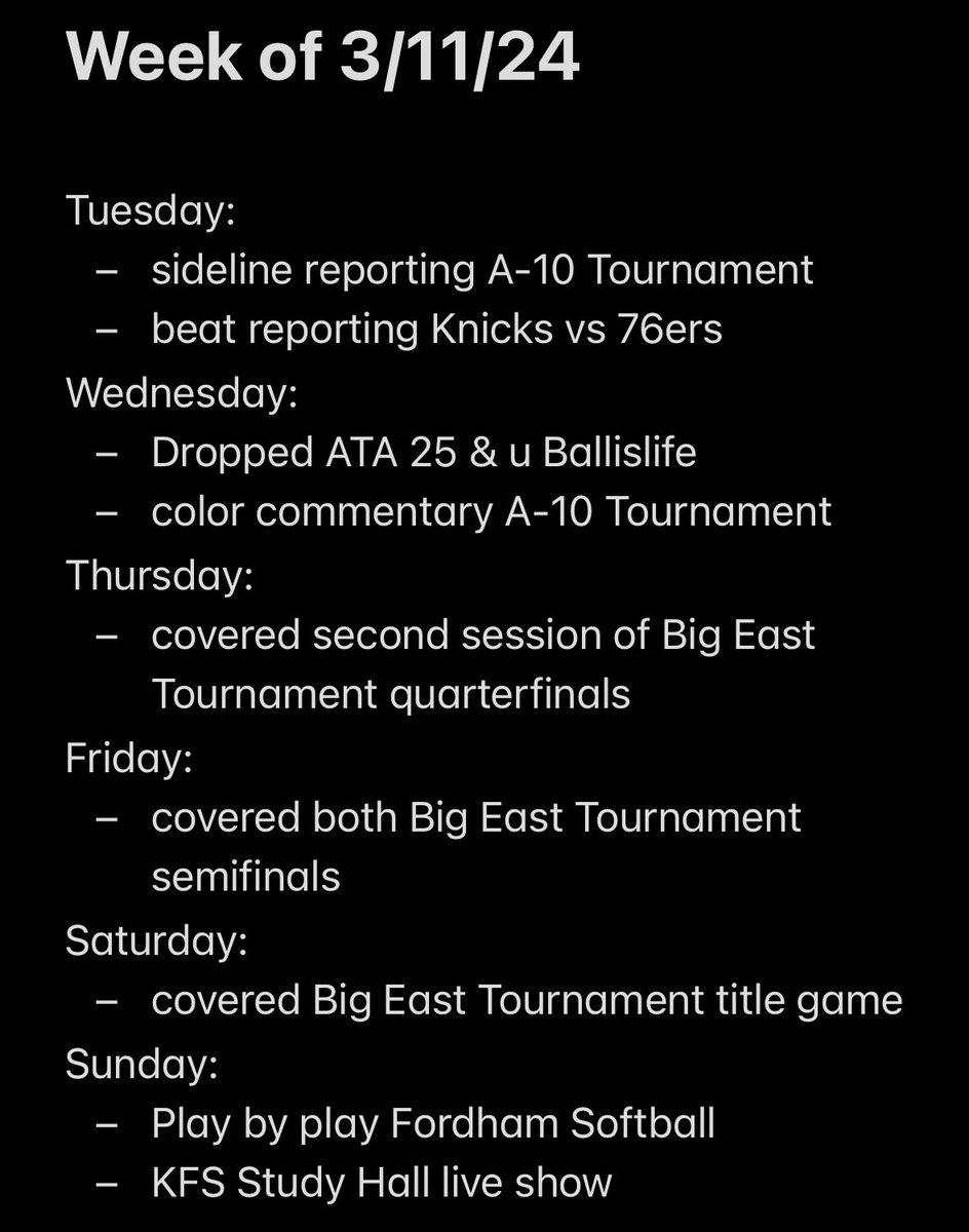 I graduate in late May and am a ‘free agent’ looking for work in sports media, coaching, or scouting. 

Tell a friend to tell a friend that someone legitimately addicted to the grind is looking for work… Thank you!!