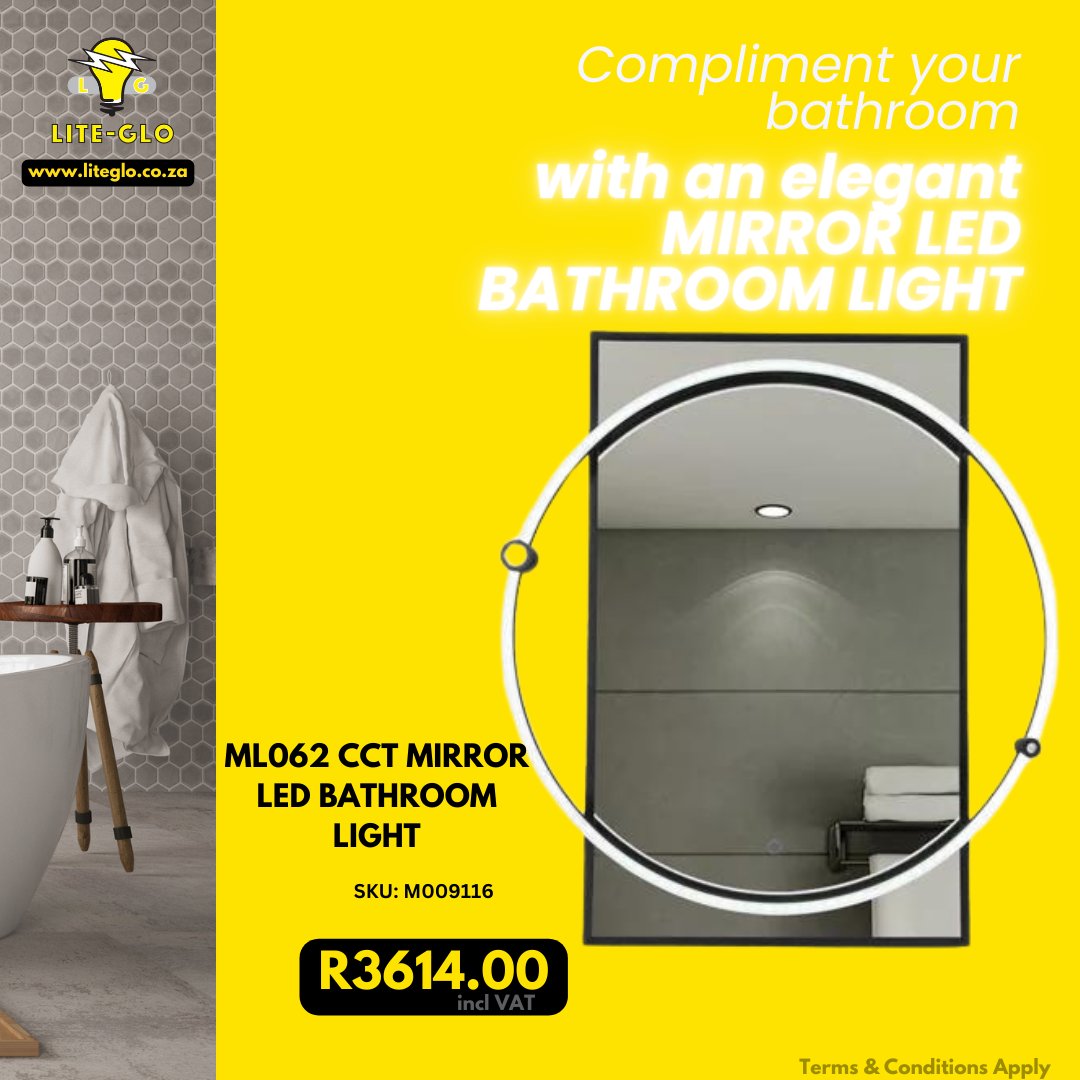 Transform Your Morning Routine with Brilliant Illumination. 📷📷
GET YOURS;
-011 781-3100
-liteglo.co.za
-186 Bram Fischer Drive, Kensington B
#LEDLighting #BathroomUpgrade #ElectricalSupplies #Innovation #Convenience #PowerUpYourLife #LiteGlo #LiteGloElectrical