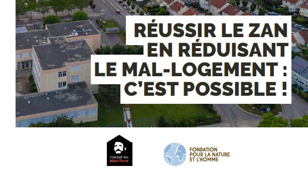 Manuel_Domergue's tweet photo. Il est paru ! Après deux ans de travail avec la @Abbe_Pierre et la @FondationNH, le rapport sur le ZAN et la crise du logement a été présenté ce matin.   Face à l'expansion urbaine qui menace nos espaces naturels, il propose des solutions de densification douce. https://t.co/hP11xDzqQc
