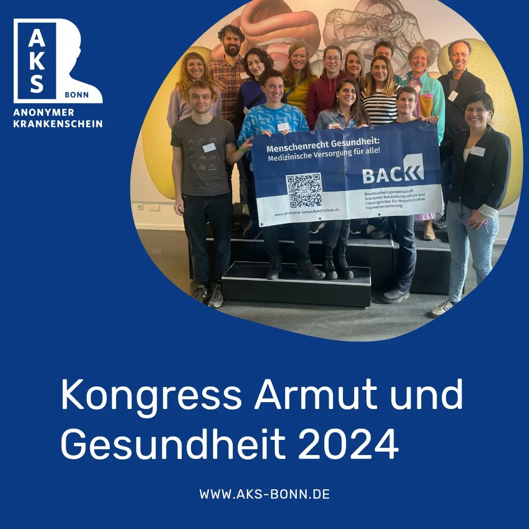 Wir waren vor zwei Wochen wieder bei @Kongress_AuG. Es gab ein Grußwort von @Karl_Lauterbach und spannende Beiträge zum Thema Gesundheit und Armut. Auch unser Bundesverband BACK durfte dieses Jahr einige Veranstaltungen zum Umgang mit Menschen ohne Krankenversicherung moderieren.