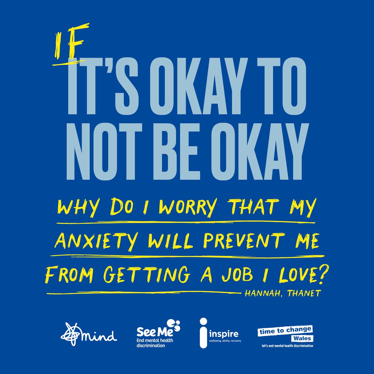 Research shows 51% of people in the UK still believe there's a great deal/fair amount of shame associated with mental health conditions. Feeling shame stops people getting the support they need. #IfItsOkay to not be okay, help us tackle the stigma 👇 bit.ly/if-its-okay-x