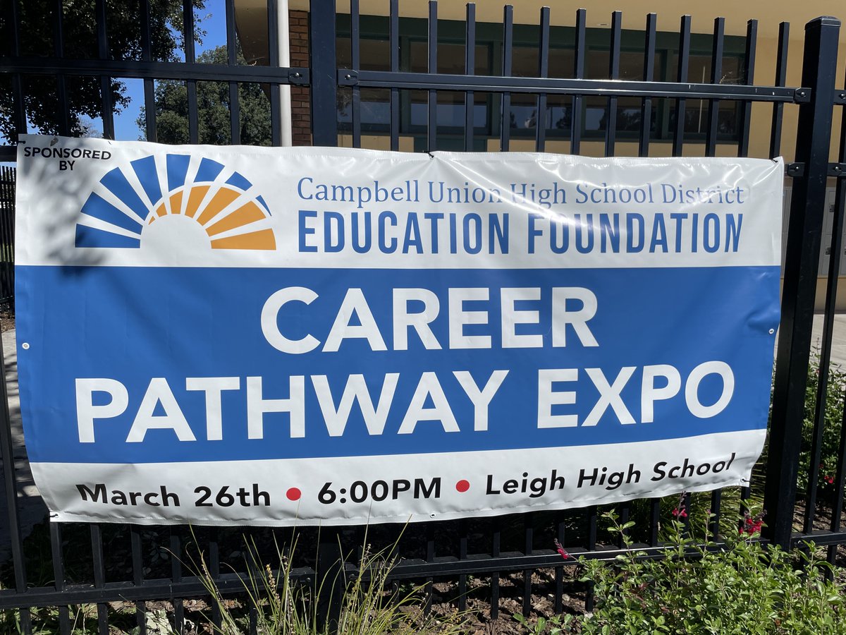 delmarhs's tweet photo. The CUHSD Career Expo is next Tues, Mar 26 at Leigh. All students &amp; their families are invited to explore the many career opportunities and pathways available after high school. To learn more, please visit our website’s College &amp; Career Center at: https://t.co/IXhTY31Cky. https://t.co/dnS4kjVeiE