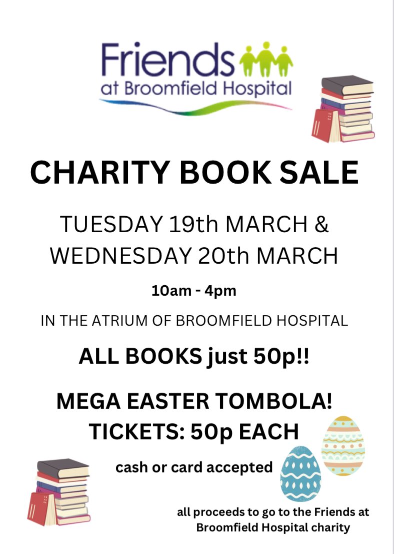 Book Sale! 📚#BroomfieldHospital