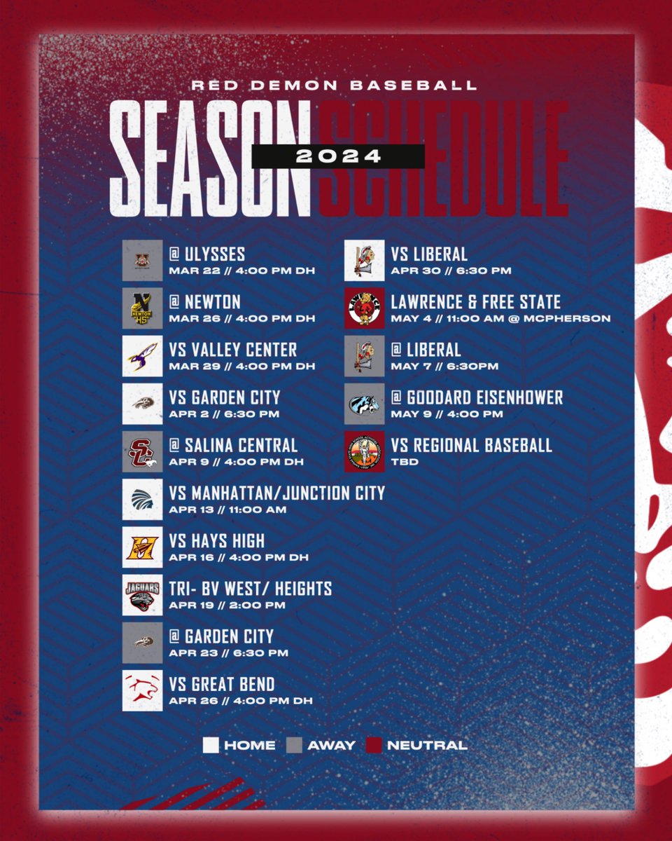 2024 Red Demon Baseball Schedule #uncommon