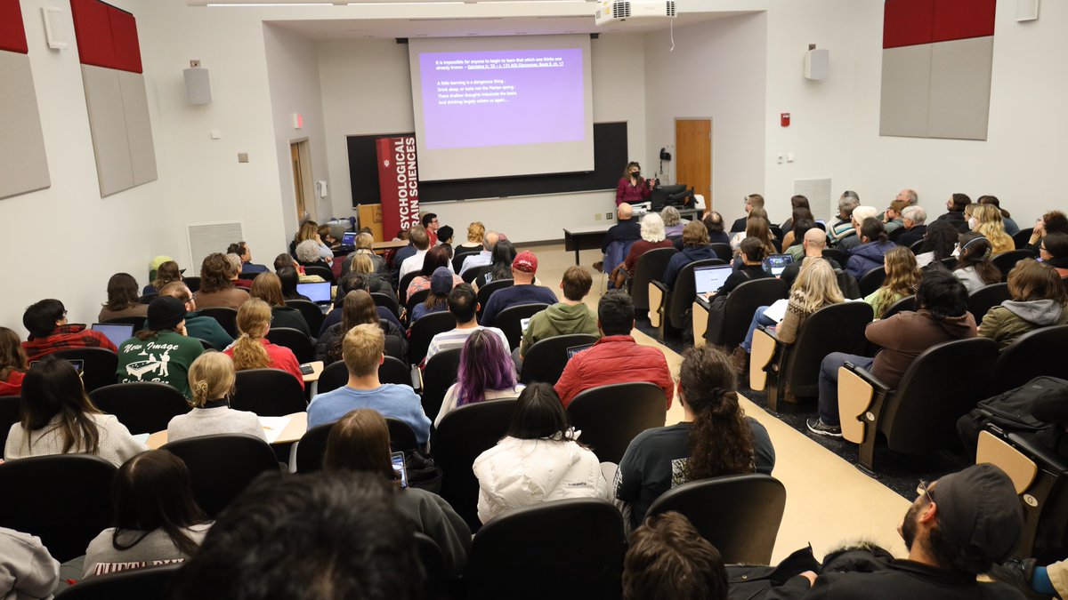 On Monday, Dr. Irene Pepperberg visited us for our annual Hearst Memorial Lectureship and spoke on her expansive research examining the cognitive and communicative abilities of Grey parrots. Thanks to all who attended and to Dr. Pepperberg for taking the time to share with us!