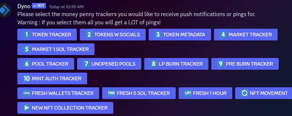 Tired of missing all of the good meme tokens on Solana?

The lab supplies over 15 of <a href="/moneypenny_sol/">Moneypenny</a> automated token scanners for FREE to all of our members

Including fresh wallet trackers, LP burns, and more

Join the lab and let’s start cooking!

discord.gg/kawaiilabs