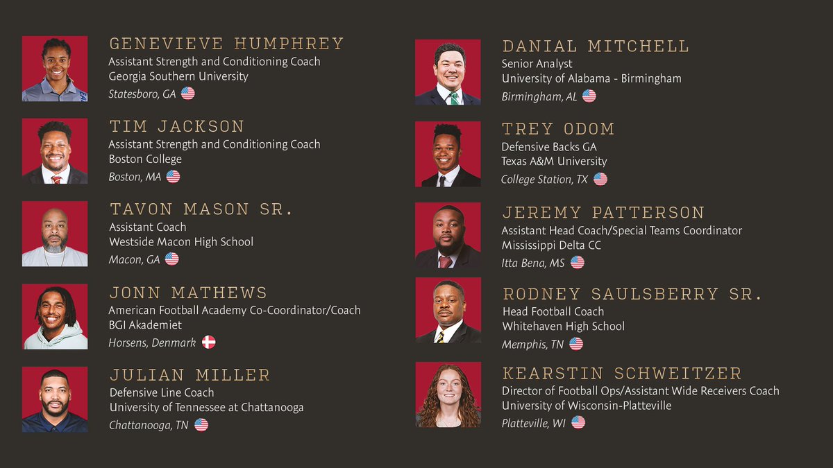 Buccaneers's tweet photo. The future of NFL coaching begins in Tampa Bay.

Congratulations to our 25 finalists for the inaugural Tampa Bay Buccaneers National Coaching Academy, dedicated to finding the best future NFL coaches. 👏 https://t.co/WscsyFk4om