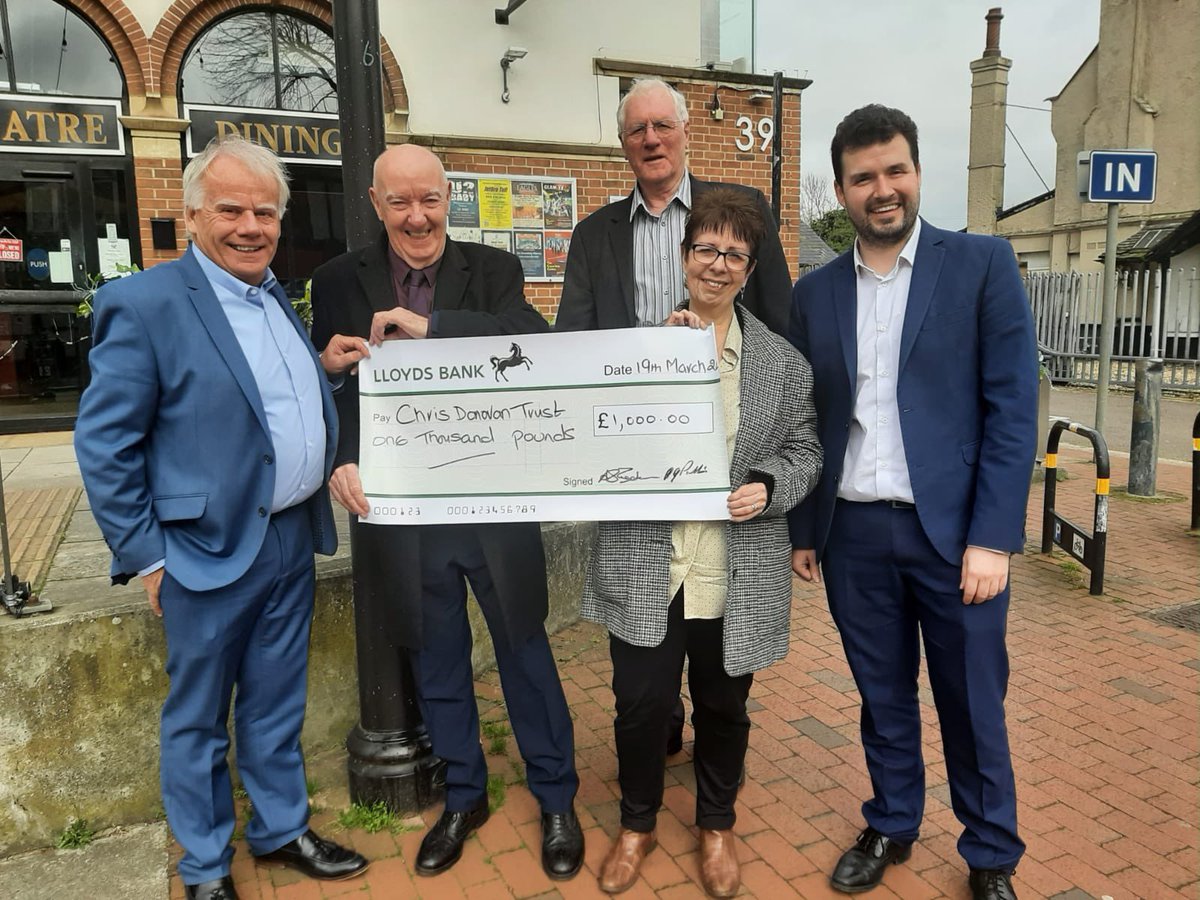 WOW what a wonderful morning and a great surprise @ElliotColburn introduced us to, Adrian Brookman and Bert Brookman who were representing the Masons Lamborn Lodge 8733 They presented this donation check of £1000.00p to the Chris Donovan Trust