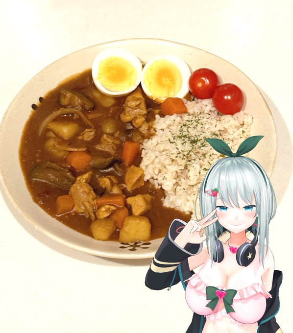 #2次元半のわぷわぷちゃん
#わぷご飯
ナスとチキンの激辛カレー🍛
作りました✨
スパイスと具が沢山で美味しい〜🍽️