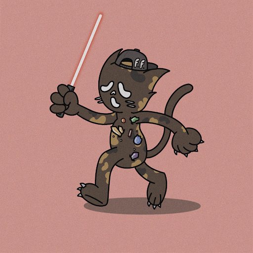 GM GM! ☀️
Had to add this fire <a href="/FelineFiendz/">Fiendz</a> to the collection! 
Fiendz #3791 ! He’s such a gangster! 🔥🔥 #Fiendz #SaberGang