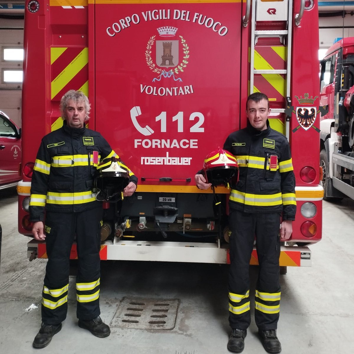 fedvvfvoltn's tweet photo. Nella giornata a loro dedicata, tanti auguri a tutti i #papà. Nella foto Costanzo Caresia con il figlio Francesco, vigili del fuoco del corpo di #Fornace #vvftrentino #festaldelpapà https://t.co/JHCt8yoO2F