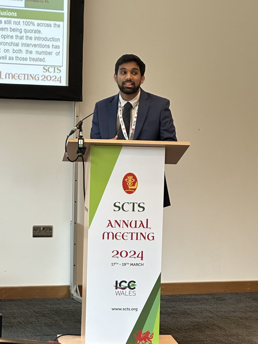 Our Azhar presenting @SCTS2024 @Leic_hospital @SurgeryThoracic