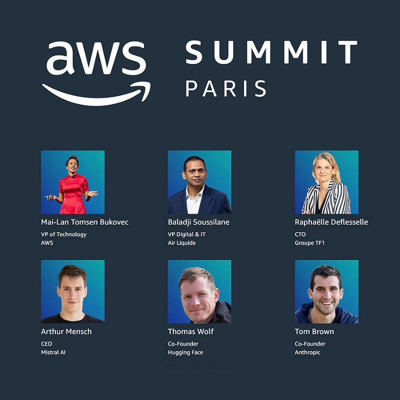 AlexPinhel's tweet photo. Découvrez les intervenants de la keynote de l'#AWSSummit Paris 2024 ! Ne manquez pas cette opportunité unique de plonger au cœur des dernières avancées en matière de Cloud, de Data et d'IA.
S'inscrire 👉 https://t.co/9r7cuwqNKj https://t.co/Q2U1ExxSV0 https://t.co/oOmo9lYLGv