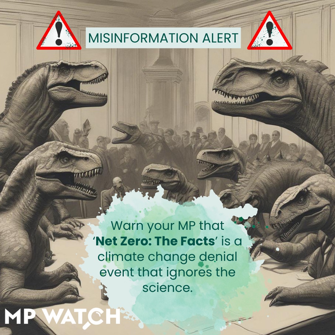 WARNING
Dear British MPs, there is a climate misinformation event in Portcullis H this evening which will present information no climate scientist worth their salt would support. Advice: give a wide berth

Please share with your own MP by SM or email. 

<a href="/lorddeben/">John Deben</a> <a href="/CarolineLucas/">Caroline Lucas</a>
