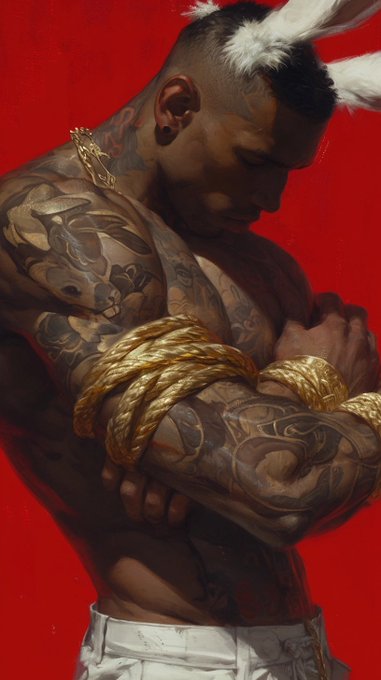 &ldquo;Munnies&rdquo; 🪢🧔🏾&zwj;♂️🐰 #aiart #midjourney #nijijourney #fetish #fetlife #bdsm #art https://t.co/RIL06ikR0<a href="/tag/aiart"class="tags">#aiart</a><a href="/tag/midjourney"class="tags">#midjourney</a><a href="/tag/nijijourney"class="tags">#nijijourney</a><a href="/tag/bdsm"class="tags"><span>#bdsm</span></a><a href="/tag/art"class="tags"><span>#art</span></a><a href="/tag/fetish"class="tags"><span>#fetish</span></a><a href="/tag/fetlife"class="tags"><span>#fetlife</span></a>