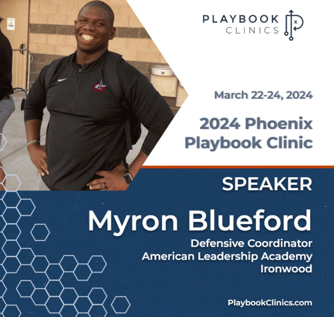 Looking forward to speaking and networking with great AZHS coaches at this weekend's @PlaybookClinics ! If you’re not registered yet, be sure to use 'BLUEFORD' at checkout for a discount. playbookclinics.com/clinic/phoenix…