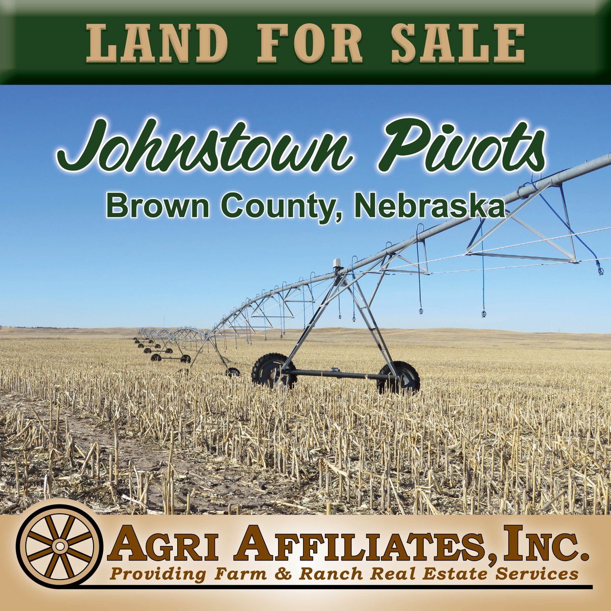 New #Land #ForSale
Unlock the potential of Johnstown Pivots. 3,042 ± #acres w/ 14 center #pivots, abundant ground water reserves, & fenced/watered #rangeland.
Located off major Highway 20, in #BrownCounty, #Nebraska. 

Take a look to learn more 👉 bit.ly/Johnstown-Pivo…