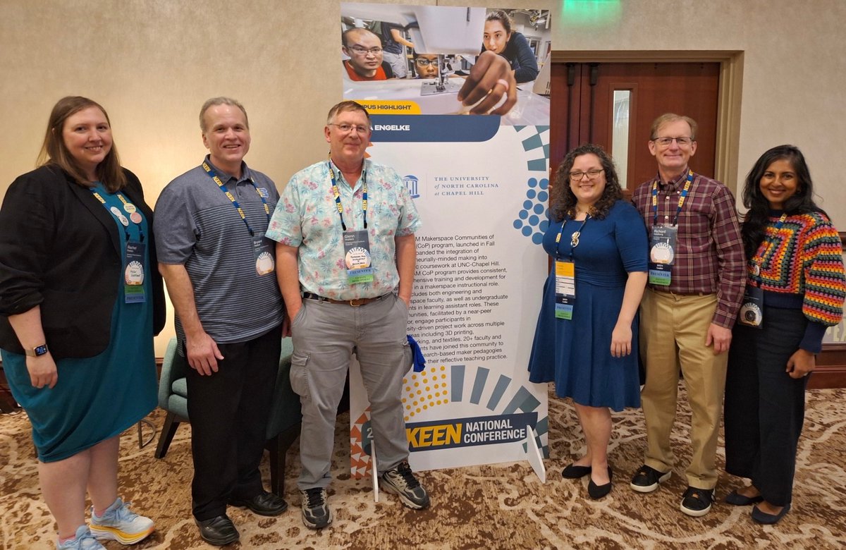 UNC faculty & staff shared their unique approaches to teaching w colleagues from 55 universities across the U.S. at the 2024 KEEN National Conference which promotes among students the 3 c’s: curiosity, making connections & creating value. Story: aps.unc.edu/home-page-news… #WeAreAPS